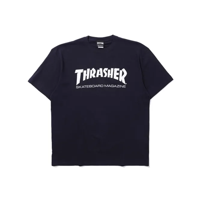Thrasher T-Shirt Japan Version Unisex Navy Blue-0