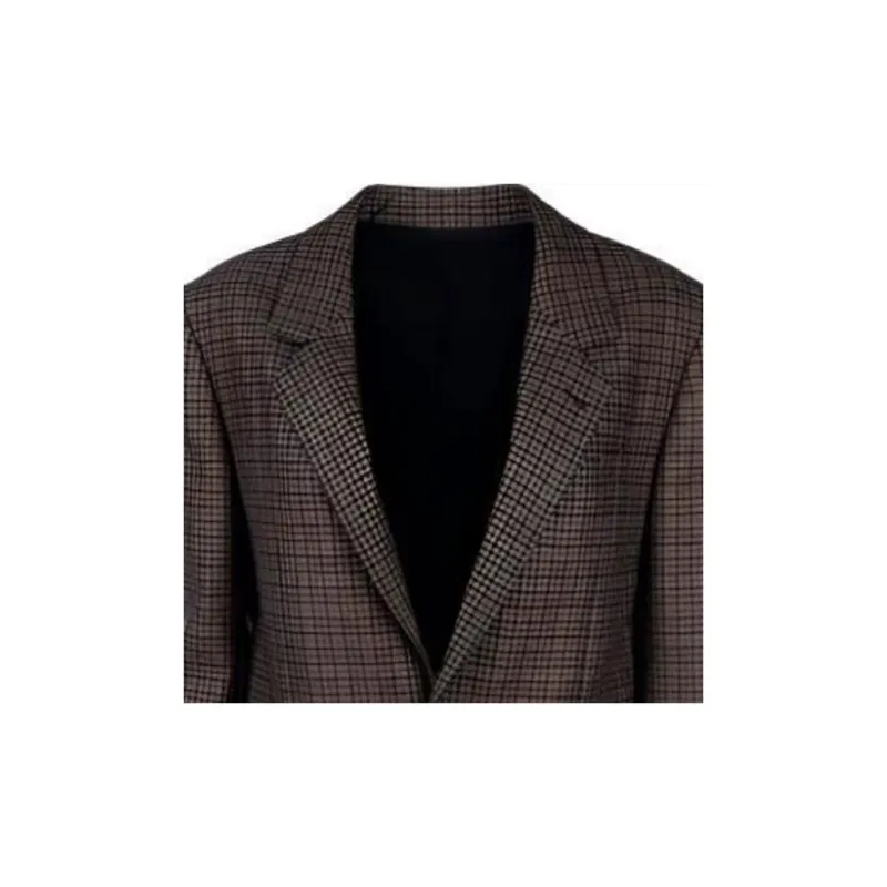 CELINE Jude Single Breasted Checked Jacket-4