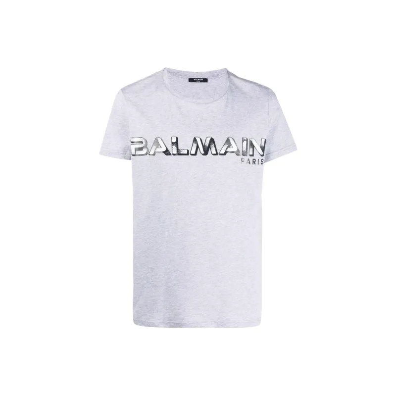 BALMAIN T-Shirts Men Gray-0