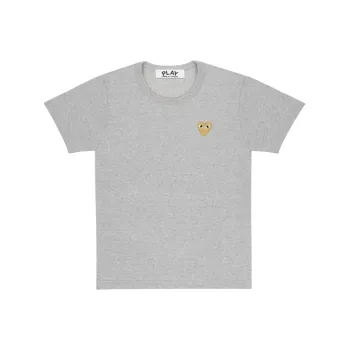 CDG Play Gold Heart T Shirt