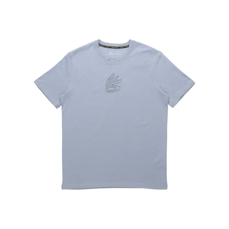 Under Armour Embroidered T Shirts Men Blue-0