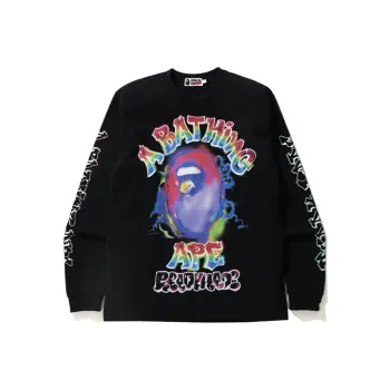 A BATHING APE X Readymade Spray Wide L/S Tee