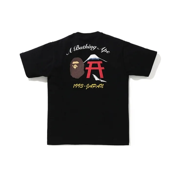 Bape Embroidery Style Japan Culture Tee-0