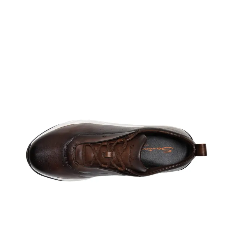 Santoni Low Top Casual Shoes Men's Brown-3