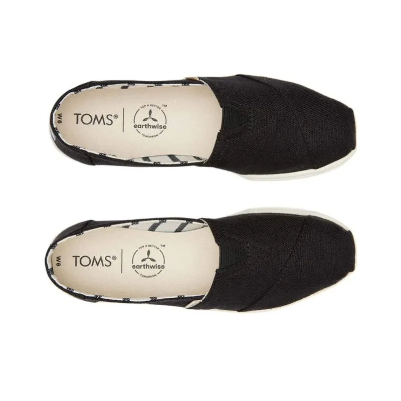 Toms Alpargata Casual Single Shoes Women's Black-4
