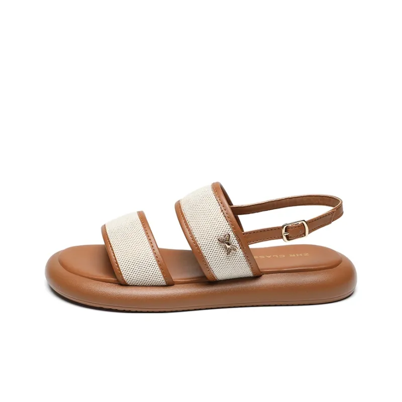 ZHR Green Purple Holiday One Strap Sandals Women's-8