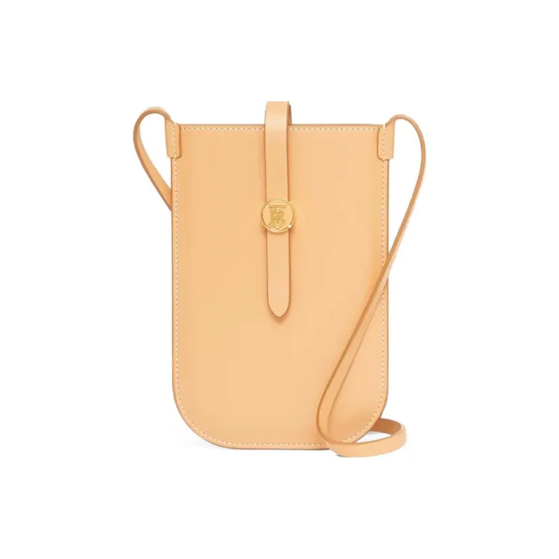 Burberry Leather One Shoulder Crossbody Cell Phone Pouch Regular Women's Saffron-1
