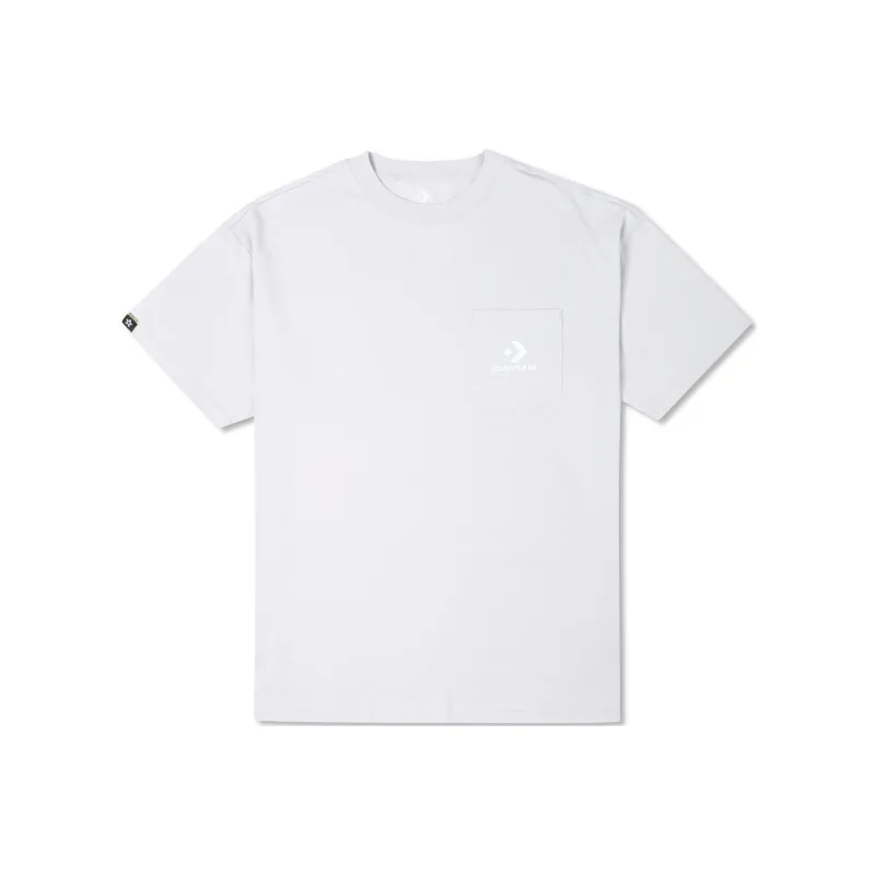 Converse Embroidered Pocket T Shirts Unisex Gray-0