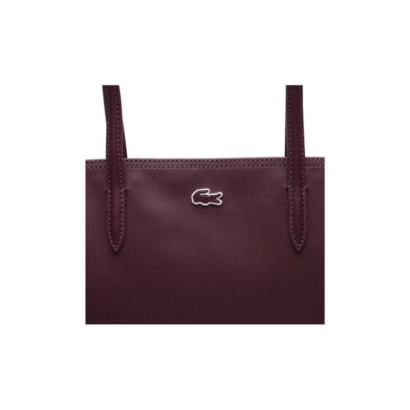 LACOSTE PVC Tote Bag Shopping Bag Shoulder Bag Handbag Regular Women's Plum Color-4
