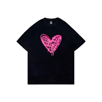 KILLWINNER Crew Neck Loose Fit Straight Short Sleeved T Shirt Unisex