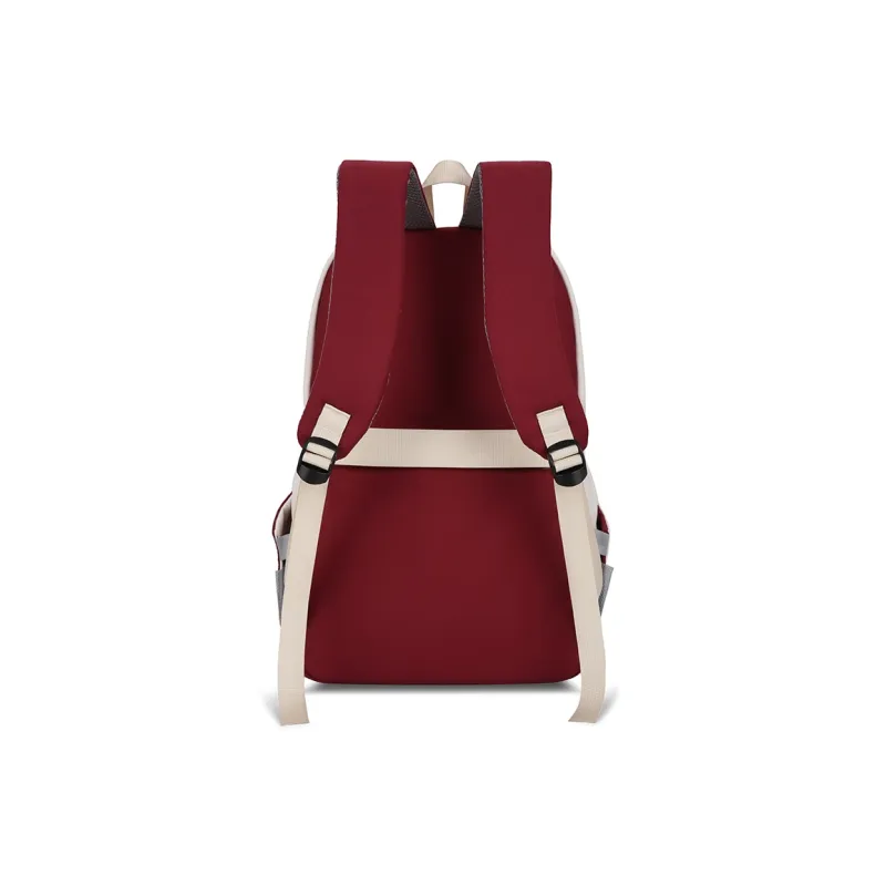 LUVISTRUE Nylon Backpack Unisex Gray/Black/Burgundy/Khaki/Blue-19