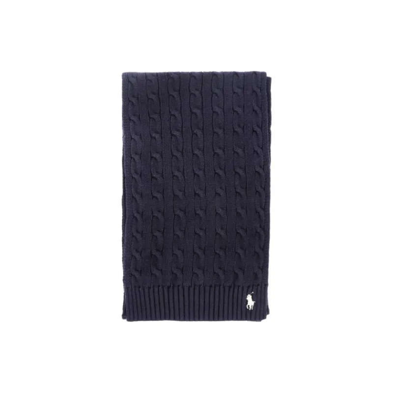 Polo Ralph Lauren Organic Cotton Knit Scarves Unisex Blue-0