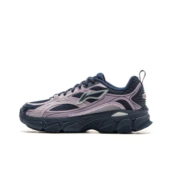 LiNing Getaway Cushioning Lightweight Rebound Low Top Casual Running Shoes Women's Blue Purple