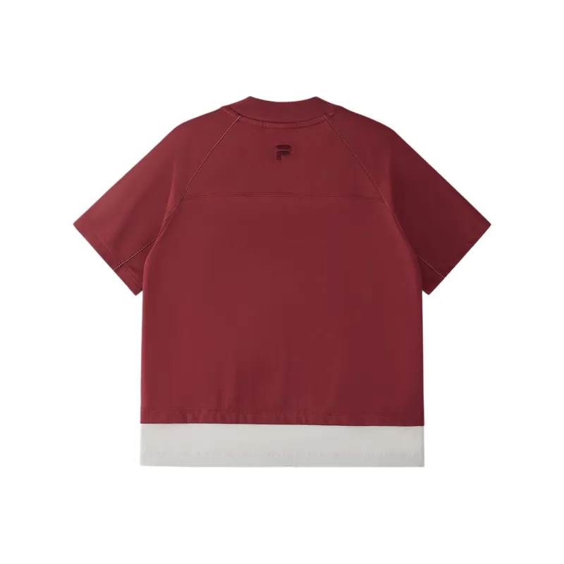 FILA FUSION WORKWEARFILA FUSION X T Shirt Women's Dark Umber Burgundy-1