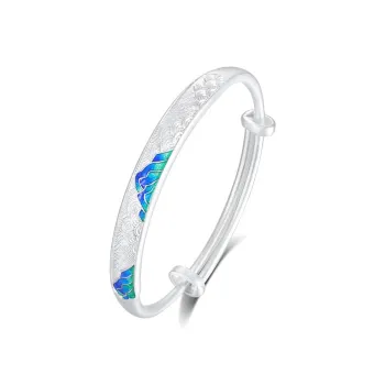 SHENGYALUO S999 Fine Silver Sterling Silver Bracelets Women's