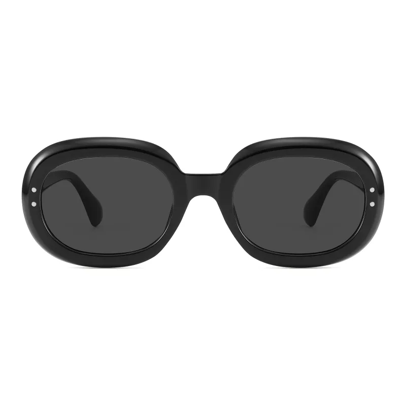 PULAIS TR/Memory Plastic Round Sunglasses Unisex-0