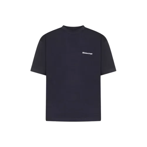 Balenciaga T-Shirt Loose Fit Style Men's Dark Blue