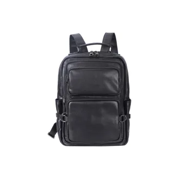 LARTIGENT Cow Leather Backpack Men's Black