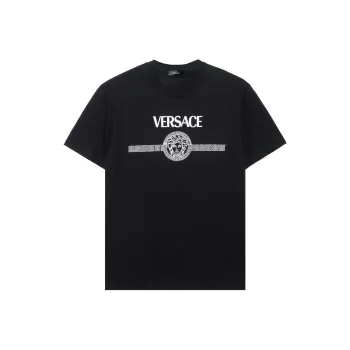 VERSACE Men Medusa Logo T Shirt Black