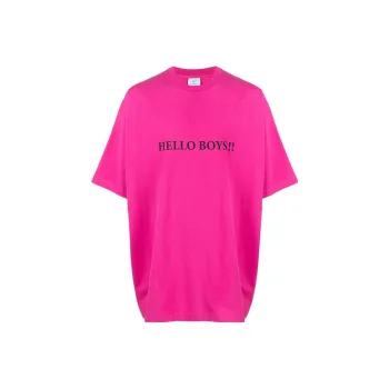 Vetements T-Shirts Unisex Peach Pink