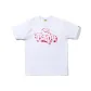 White with Red Print