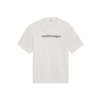 Balenciaga T Shirt Regular Fit Unisex Gray