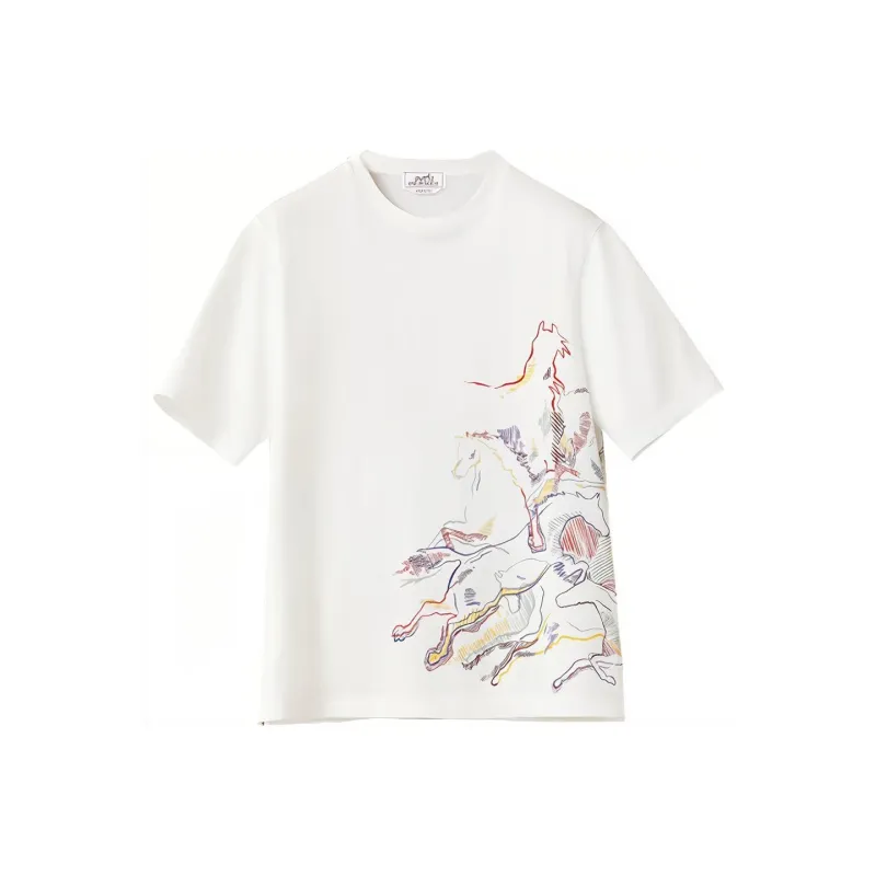 HERMES T Shirts Men White-0