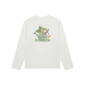 New Balance Drop Shoulder Sleeve T Shirt Unisex White