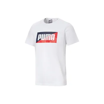 PUMA Flock Graphic T Shirt Men's White