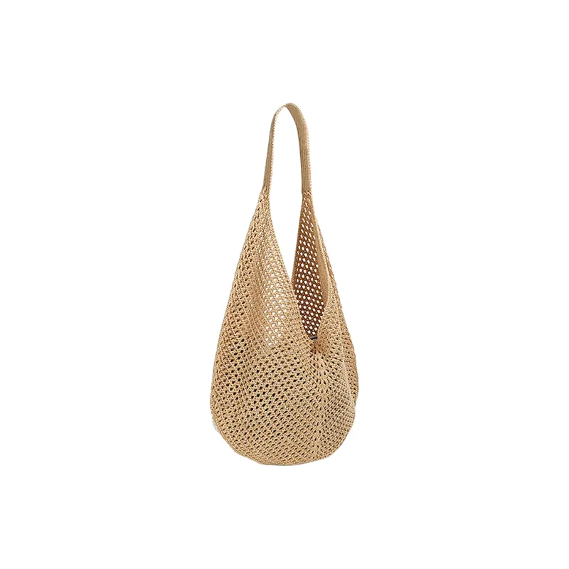 CinvaiKrose Fabric Tote Portable Shopping Bag Shoulder Bag Tubas Women's Khaki-4