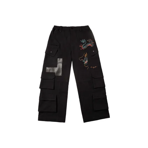 WOOKONG Cargo Pants Unisex Black