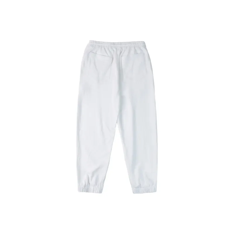 WOOKONG Universal For All Seasons Knitted Sports Pants Unisex White-1