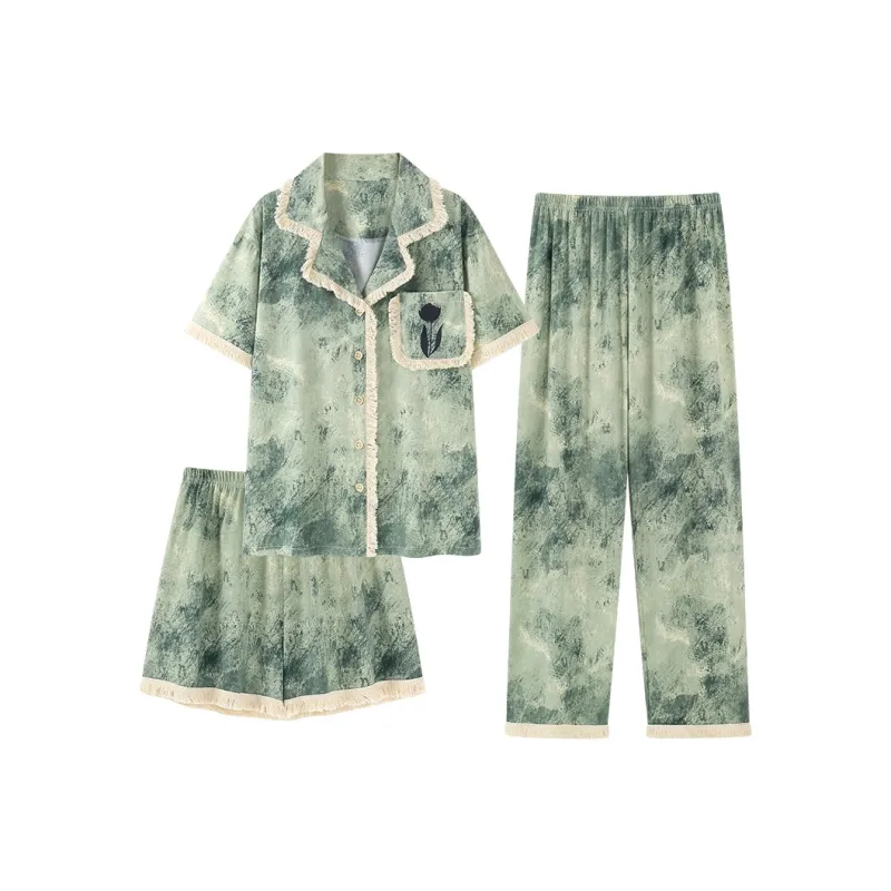 WANANNI Pajama Set Women's Green-0
