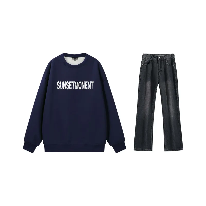 SUNSETMONENT Sweatshirt Set Unisex-16