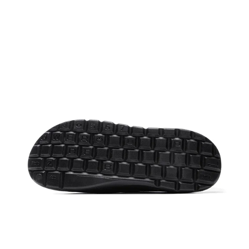 YINGXIONGLIANMENGYONGCHIPAIDUI x LiNing Soft Clap Slip Resistant Abrasion Resistant Slide Slippers Unisex Black-6