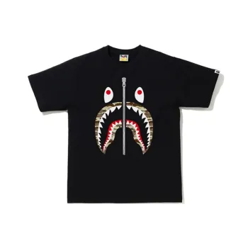 A BATHING APE Desert Camo Shark Tee