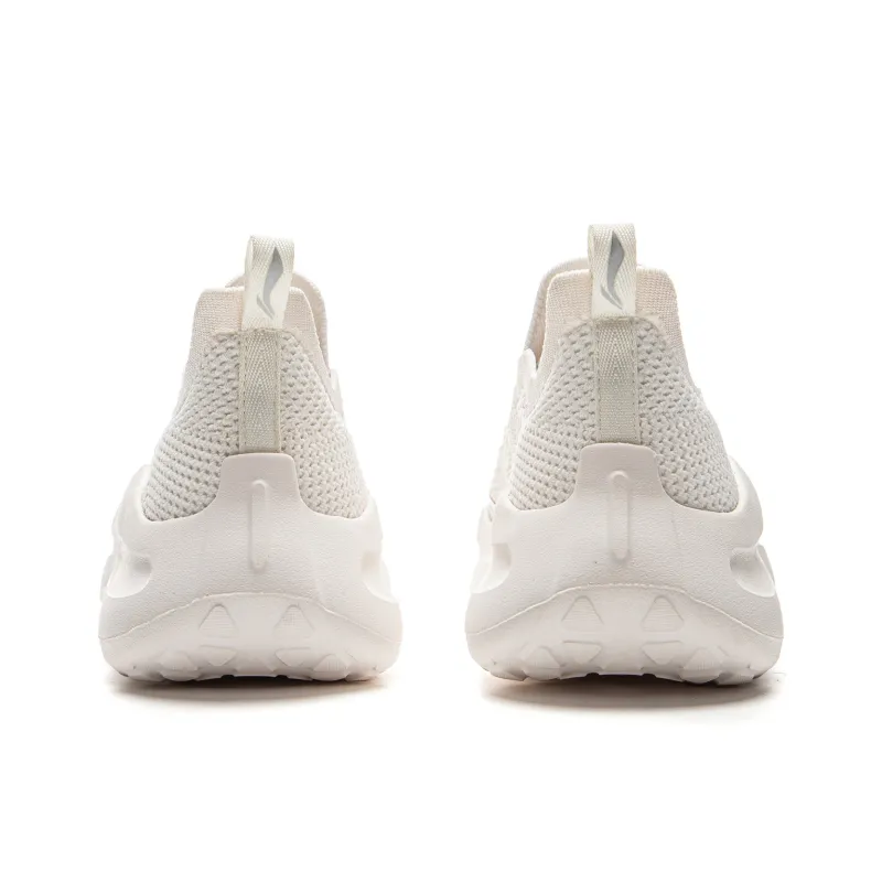 LiNing Cushioning, Slip Resistant, Abrasion Resistant, Lightweight Low Top Casual Shoes Women's Mist White-5