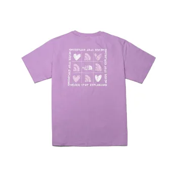 THE NORTH FACE Heart Collection Valentine's Day Collection T Shirt Unisex Light Lavender