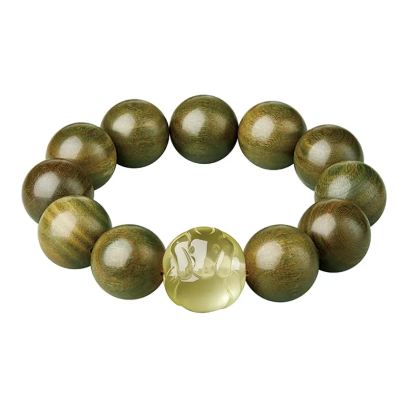 Moonstone Edge Green Sandalwood Bracelets Men's-8