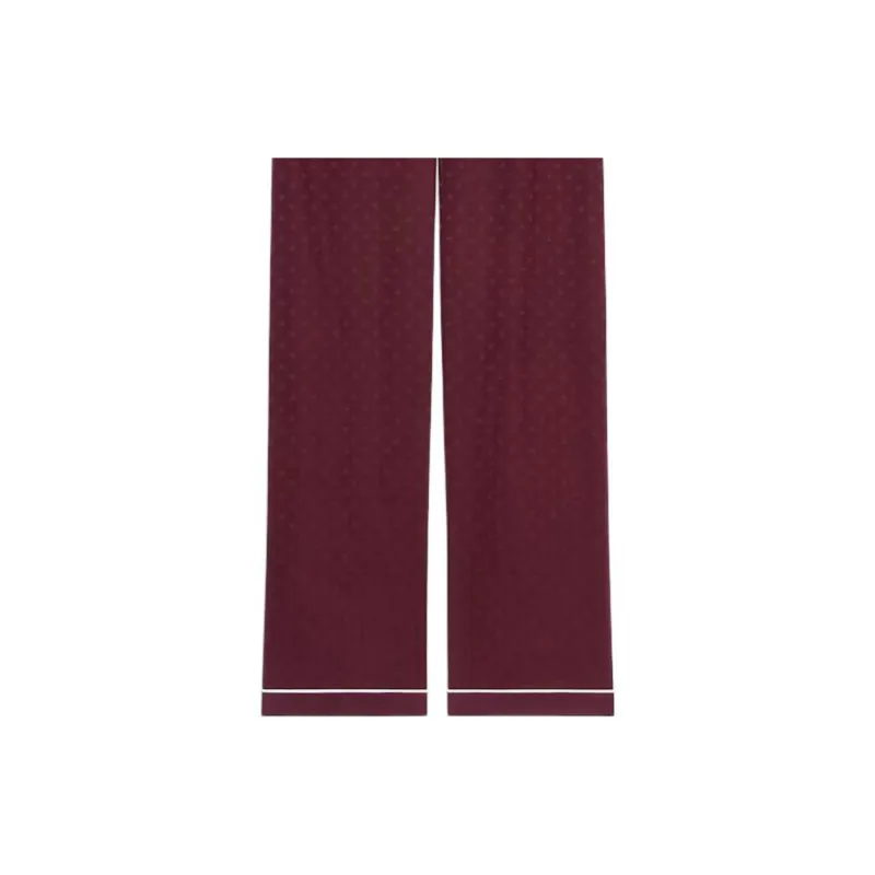 CELINE Pajama Pants Women's Red-4