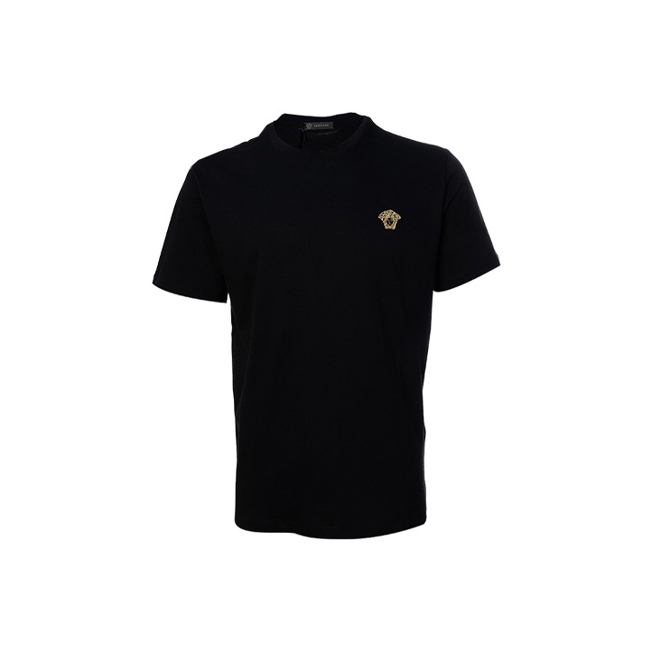 Tシャツ・カットソー VERSACE Men T Shirts 10077651A09457 1B000 BLACK VERSACE T-Shirts Men Black - POIZON