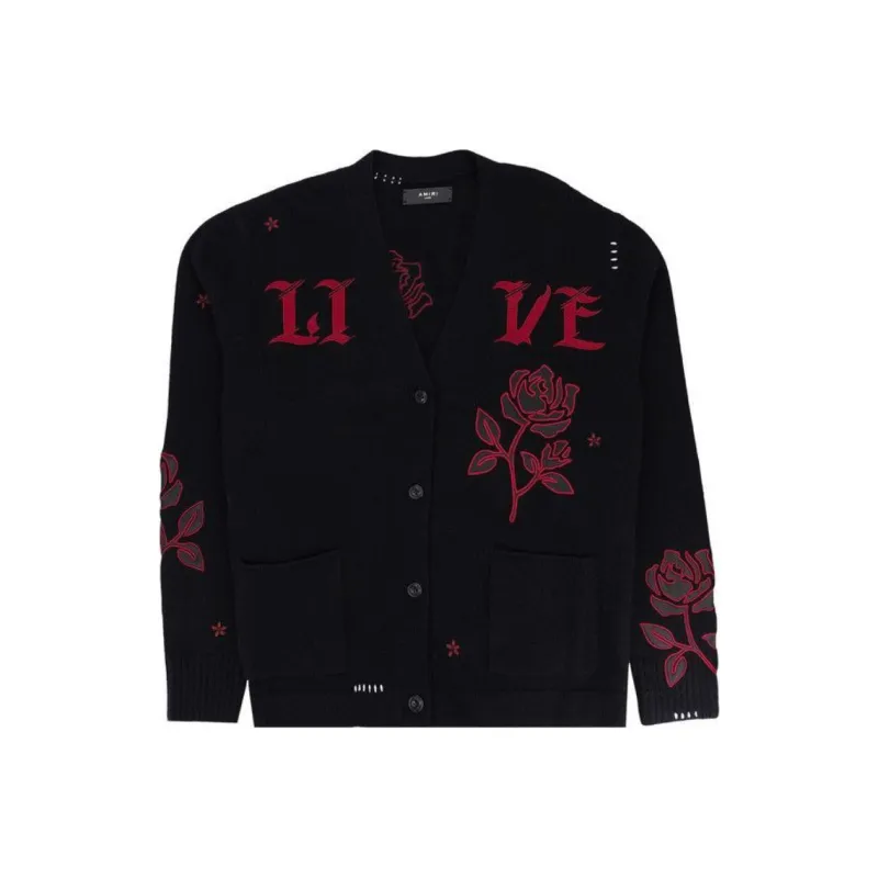 AMIRI Cashmere Blend Cardigan Sweater-0