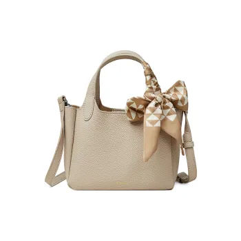 Teenmix Synthetic Leather Handbag, Basket Bag, Shoulder Bag, Crossbody Bag Regular Women's Milk Tea