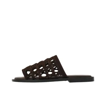 FERRAGAMO GANCINI Slide Slippers Men's Brown