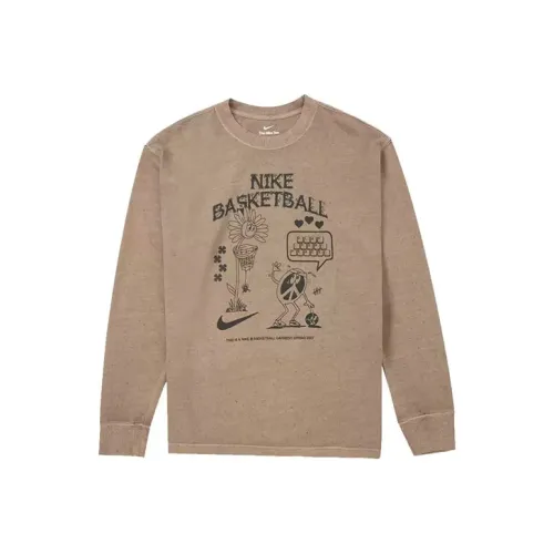 Nike T Shirts Men Brown