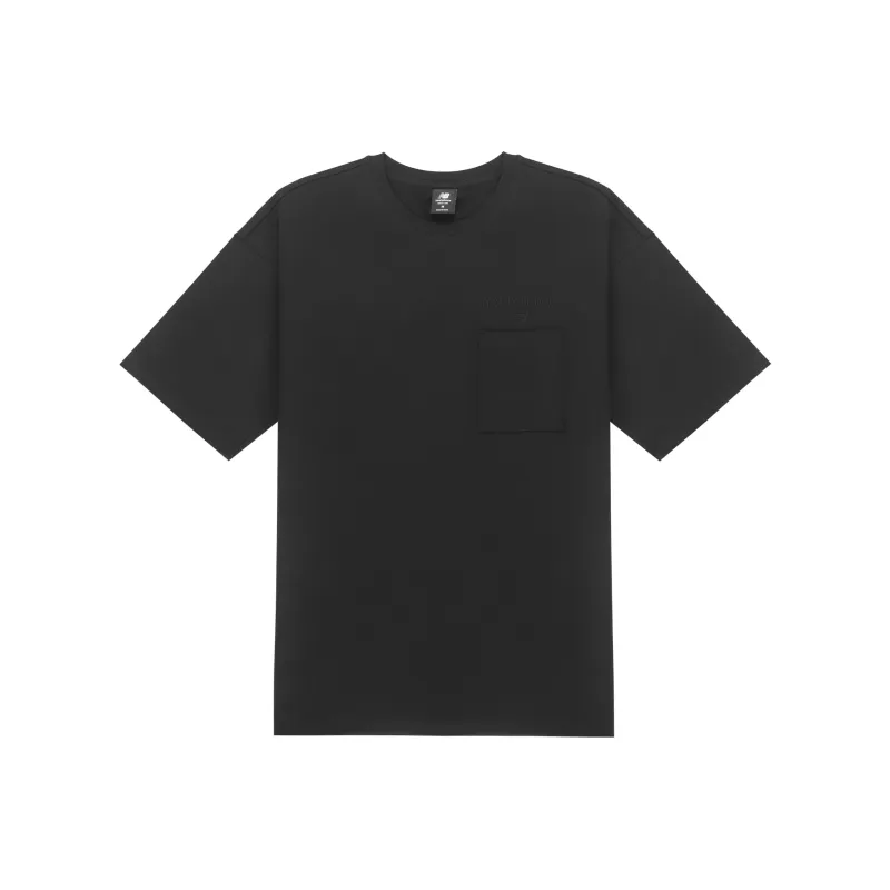 New Balance Drop Shoulder Sleeve T Shirt Unisex Black-0
