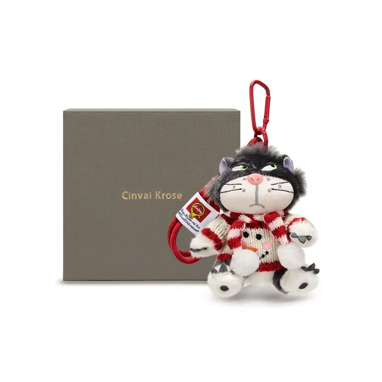 CinvaiKrose Plush Keychain Bag Accessory Unisex Red/Red White-4