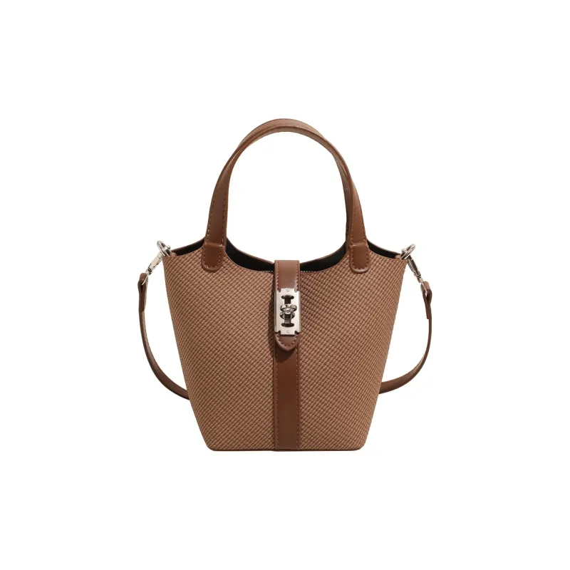 Yalu PU Bucket Bag, Shoulder Bag, Crossbody Bag, Handbag Regular Women's Black/Brown/Khaki/White-8