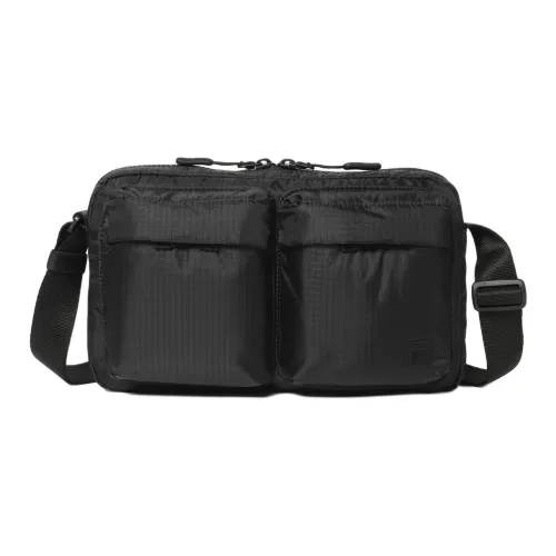 FILA Nylon Shoulder Bag Crossbody Bag Small Size Unisex Black