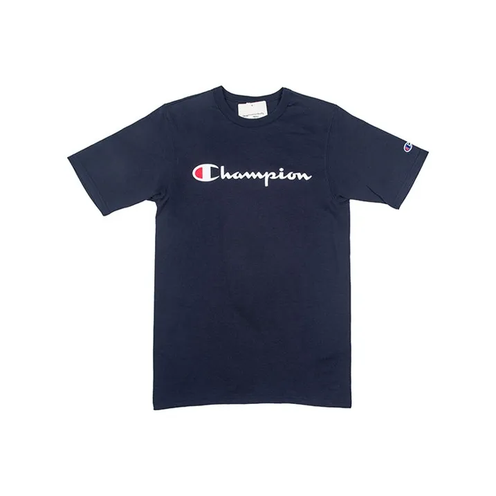 Champion T Shirt US Version Unisex Navy Blue-0